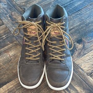 Levi's Men's Brown Stanton High-Top Sneaker Boots, Size 7.5
